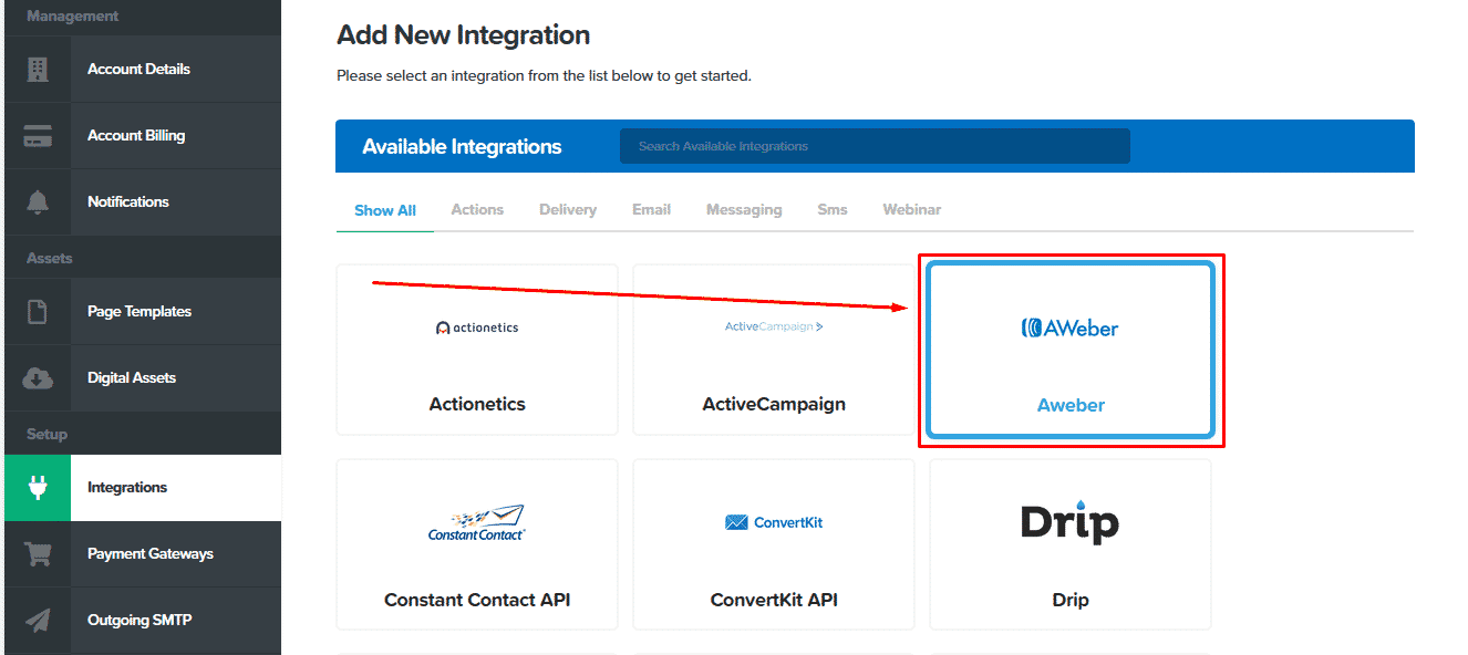 Integrate ClickFunnels With Aweber