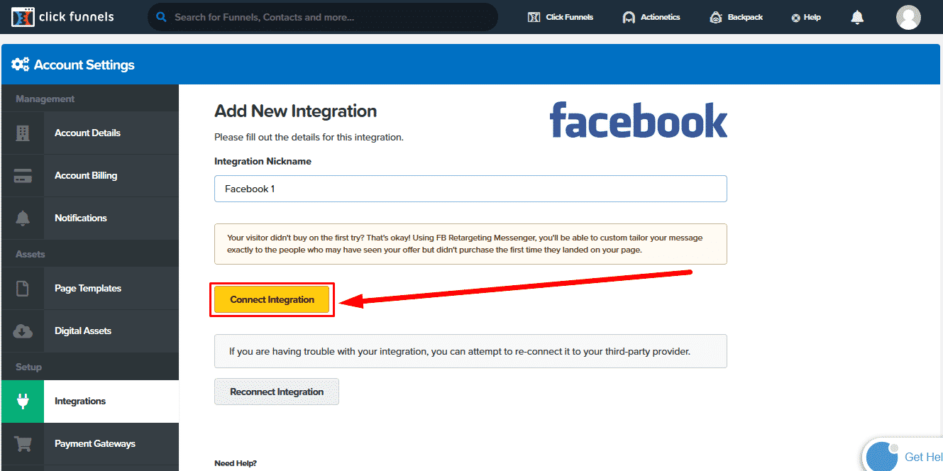 Integrate ClickFunnels With Facebook