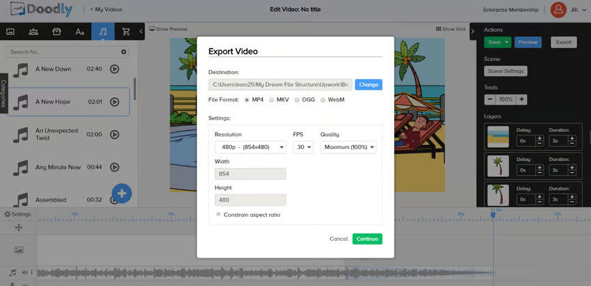 Create a Video with Music