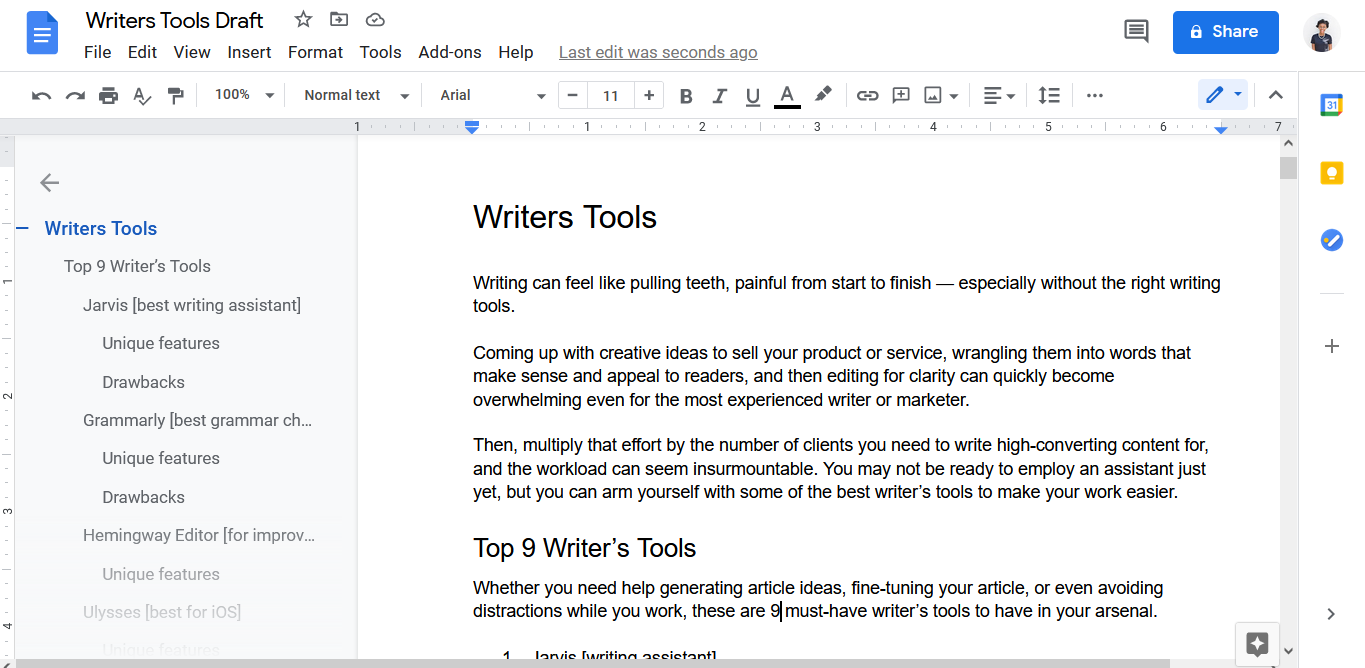 Writers Tools