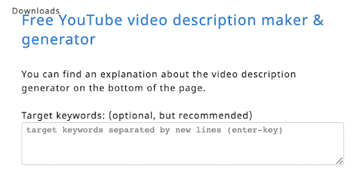 YouTube Description